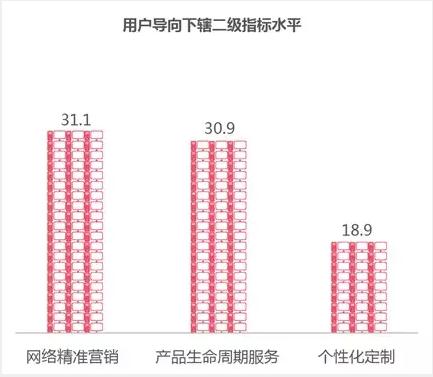 用戶導向下轄二級指標水平